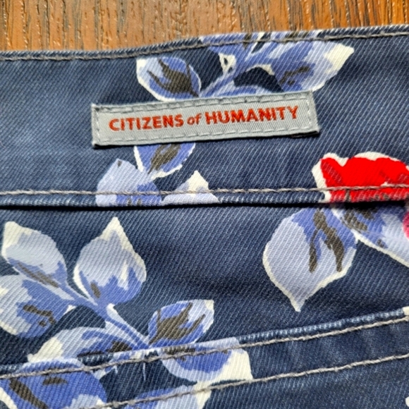 Citizens Of Humanity Mandy High Waist Retro Slim Floral Jeans Size 25 USA B23 - Picture 13 of 13